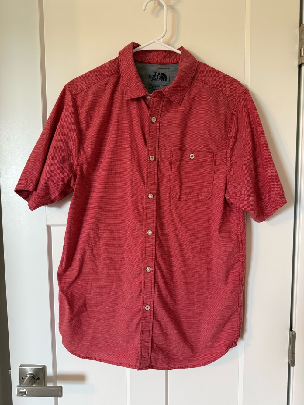 The North Face Men’s Brick Red Short-Sleeve Button-Down Shirt